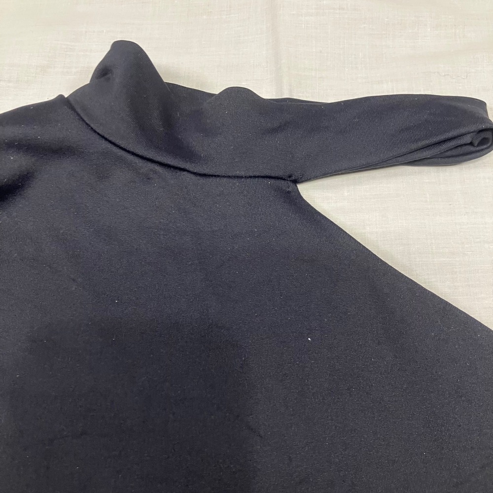 Abercrombie Fitch Black One Shoulder Long Sleeve Bodysuit  Mock Neck‎ Size L - Picture 5 of 9